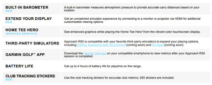 Garmin Approach® R50 Premium Golf Launch Monitor and Simulator